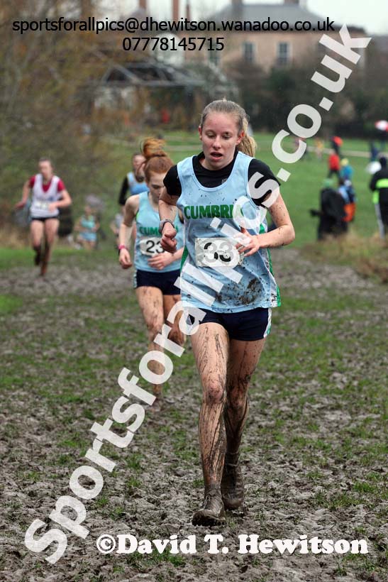 Intermediate girls Northern Inter Counties Schools Cross Country, Stockton. Photo: David T. Hewitson/Sports for All Pics